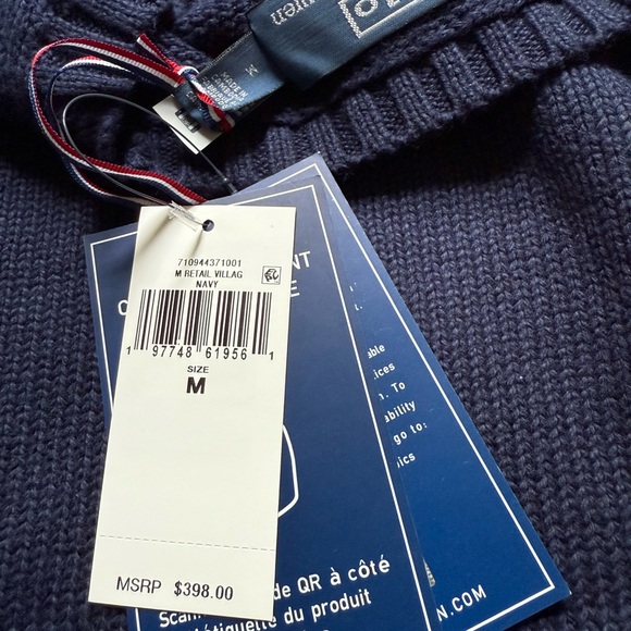 Ralph Lauren Navy Blue Crewneck Sweater 2024 Team USA ๐บ๐ธ w/ Olympic Rings NWT! - Picture 8 of 9